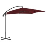 vidaXL Umbrelă în consolă cu stâlp din oțel, roșu vin, 250x250 cm vidaXL Umbrelă în consolă cu stâlp din oțel, roșu vin, 250x250 cm