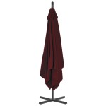 vidaXL Umbrelă în consolă cu stâlp din oțel, roșu vin, 250x250 cm vidaXL Umbrelă în consolă cu stâlp din oțel, roșu vin, 250x250 cm
