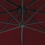 vidaXL Umbrelă în consolă cu stâlp din oțel, roșu vin, 250x250 cm vidaXL Umbrelă în consolă cu stâlp din oțel, roșu vin, 250x250 cm