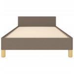 vidaXL Cadru de pat fără saltea Taupe 90x190 cm Stofa