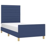 vidaXL Cadru de pat fără saltea țesătură albastră 100x200 cm vidaXL Cadru de pat fără saltea țesătură albastră 100x200 cm