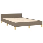 vidaXL Cadru de pat fără saltea, gri taupe, 120x200 cm, textil vidaXL Cadru de pat fără saltea, gri taupe, 120x200 cm, textil