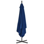vidaXL Umbrelă în consolă cu stâlp din oțel, albastru azur, 250x250 cm vidaXL Umbrelă în consolă cu stâlp din oțel, albastru azur, 250x250 cm