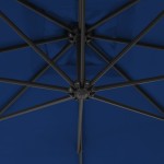 vidaXL Umbrelă în consolă cu stâlp din oțel, albastru azur, 250x250 cm vidaXL Umbrelă în consolă cu stâlp din oțel, albastru azur, 250x250 cm