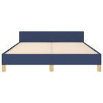 vidaXL Cadru de pat fără saltea, albastru, 140x190 cm, textil