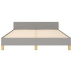 vidaXL Cadru de pat fără saltea, gri deschis, 140x200 cm, textil