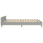 vidaXL Cadru de pat fără saltea, gri deschis, 140x200 cm, textil