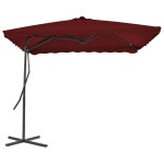 vidaXL Umbrelă de grădină, stâlp din oțel, roșu bordo, 250x250x230 cm vidaXL Umbrelă de grădină, stâlp din oțel, roșu bordo, 250x250x230 cm