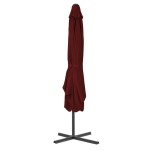 vidaXL Umbrelă de grădină, stâlp din oțel, roșu bordo, 250x250x230 cm vidaXL Umbrelă de grădină, stâlp din oțel, roșu bordo, 250x250x230 cm