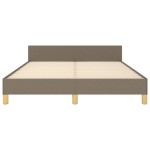 vidaXL Cadru de pat fără saltea, gri taupe, 140x200 cm, textil vidaXL Cadru de pat fără saltea, gri taupe, 140x200 cm, textil