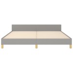vidaXL Cadru de pat fără saltea, gri deschis, 160x200 cm, textil