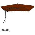vidaXL Umbrelă de grădină, stâlp din oțel, cărămiziu, 250x250x230 cm vidaXL Umbrelă de grădină, stâlp din oțel, cărămiziu, 250x250x230 cm