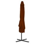 vidaXL Umbrelă de grădină, stâlp din oțel, cărămiziu, 250x250x230 cm vidaXL Umbrelă de grădină, stâlp din oțel, cărămiziu, 250x250x230 cm