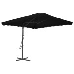 vidaXL Umbrelă de grădină, stâlp din oțel, negru, 250x250x230 cm vidaXL Umbrelă de grădină, stâlp din oțel, negru, 250x250x230 cm