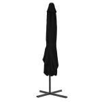 vidaXL Umbrelă de grădină, stâlp din oțel, negru, 250x250x230 cm vidaXL Umbrelă de grădină, stâlp din oțel, negru, 250x250x230 cm