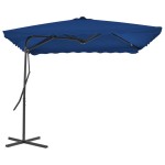 vidaXL Umbrelă de grădină, stâlp din oțel, albastru, 250x250x230 cm vidaXL Umbrelă de grădină, stâlp din oțel, albastru, 250x250x230 cm