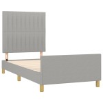 vidaXL Cadru de pat fără saltea, gri deschis, 80x200 cm, textil