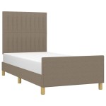 vidaXL Cadru de pat fără saltea Taupe 80x200 cm țesătură