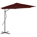 vidaXL Umbrelă de grădină, stâlp din oțel, roșu bordo, 300x230 cm vidaXL Umbrelă de grădină, stâlp din oțel, roșu bordo, 300x230 cm