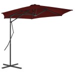 vidaXL Umbrelă de grădină, stâlp din oțel, roșu bordo, 300x230 cm vidaXL Umbrelă de grădină, stâlp din oțel, roșu bordo, 300x230 cm