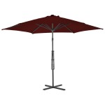 vidaXL Umbrelă de grădină, stâlp din oțel, roșu bordo, 300x230 cm vidaXL Umbrelă de grădină, stâlp din oțel, roșu bordo, 300x230 cm