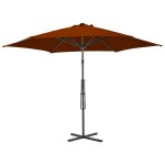 vidaXL Umbrelă de grădină, stâlp din oțel, cărămiziu, 300x230 cm vidaXL Umbrelă de grădină, stâlp din oțel, cărămiziu, 300x230 cm