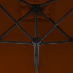 vidaXL Umbrelă de grădină, stâlp din oțel, cărămiziu, 300x230 cm vidaXL Umbrelă de grădină, stâlp din oțel, cărămiziu, 300x230 cm