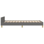 vidaXL Cadru de pat fără saltea, gri închis, 100x200 cm, textil