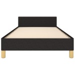 vidaXL Cadru de pat fără saltea, negru, 100x200 cm, textil