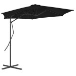 vidaXL Umbrelă de grădină, stâlp din oțel, negru, 300x230 cm vidaXL Umbrelă de grădină, stâlp din oțel, negru, 300x230 cm