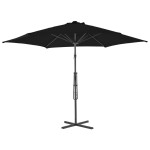 vidaXL Umbrelă de grădină, stâlp din oțel, negru, 300x230 cm vidaXL Umbrelă de grădină, stâlp din oțel, negru, 300x230 cm