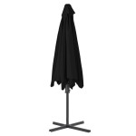 vidaXL Umbrelă de grădină, stâlp din oțel, negru, 300x230 cm vidaXL Umbrelă de grădină, stâlp din oțel, negru, 300x230 cm