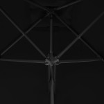 vidaXL Umbrelă de grădină, stâlp din oțel, negru, 300x230 cm vidaXL Umbrelă de grădină, stâlp din oțel, negru, 300x230 cm