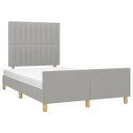 vidaXL Cadru de pat fără saltea, gri deschis, 120x200 cm, textil