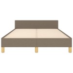 vidaXL Cadru de pat fără saltea, gri taupe, 120x200 cm, textil vidaXL Cadru de pat fără saltea, gri taupe, 120x200 cm, textil