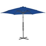 vidaXL Umbrelă de grădină, stâlp din oțel, albastru, 300x230 cm vidaXL Umbrelă de grădină, stâlp din oțel, albastru, 300x230 cm
