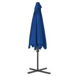 vidaXL Umbrelă de grădină, stâlp din oțel, albastru, 300x230 cm vidaXL Umbrelă de grădină, stâlp din oțel, albastru, 300x230 cm
