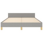 vidaXL Cadru de pat fără saltea, gri deschis, 140x190 cm, textil