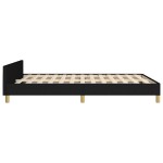 vidaXL Cadru de pat fără saltea, negru, 140x190 cm, textil vidaXL Cadru de pat fără saltea, negru, 140x190 cm, textil