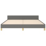 vidaXL Cadru de pat fără saltea, gri închis, 160x200 cm, textil