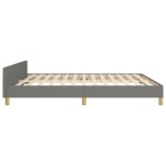 vidaXL Cadru de pat fără saltea, gri închis, 160x200 cm, textil