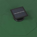 vidaXL Umbrelă de soare montată pe perete cu LED-uri, verde, 300 cm vidaXL Umbrelă de soare montată pe perete cu LED-uri, verde, 300 cm