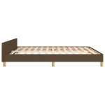 vidaXL Cadru de pat fără saltea, maro închis, 160x200 cm, textil vidaXL Cadru de pat fără saltea, maro închis, 160x200 cm, textil
