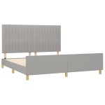 vidaXL Cadru de pat fără saltea, gri deschis, 180x200 cm, textil