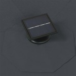 vidaXL Umbrelă de soare montată pe perete cu LED-uri, antracit, 300 cm vidaXL Umbrelă de soare montată pe perete cu LED-uri, antracit, 300 cm