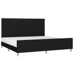 vidaXL Cadru de pat fără saltea, negru, 200x200 cm, textil vidaXL Cadru de pat fără saltea, negru, 200x200 cm, textil