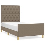 vidaXL Cadru de pat fără saltea Taupe 80x200 cm țesătură