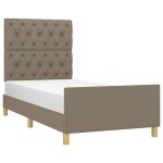 vidaXL Cadru de pat fără saltea Taupe 80x200 cm țesătură