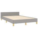 vidaXL Cadru de pat fără saltea, gri deschis, 120x200 cm, textil