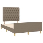 vidaXL Cadru de pat fără saltea, gri taupe, 120x200 cm, textil